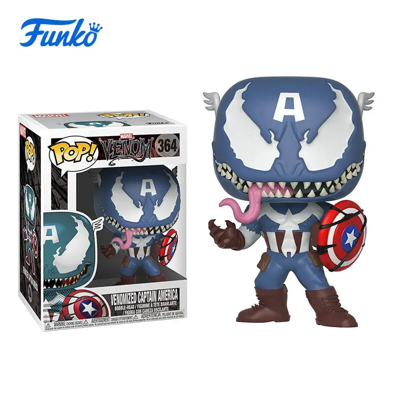 

FUNKO POP! 1pcs Marvel Venomized Captain America Theme Family Party Boy Girl Birthday Vinyl Doll Gift Vinyl Action&Toy Figures