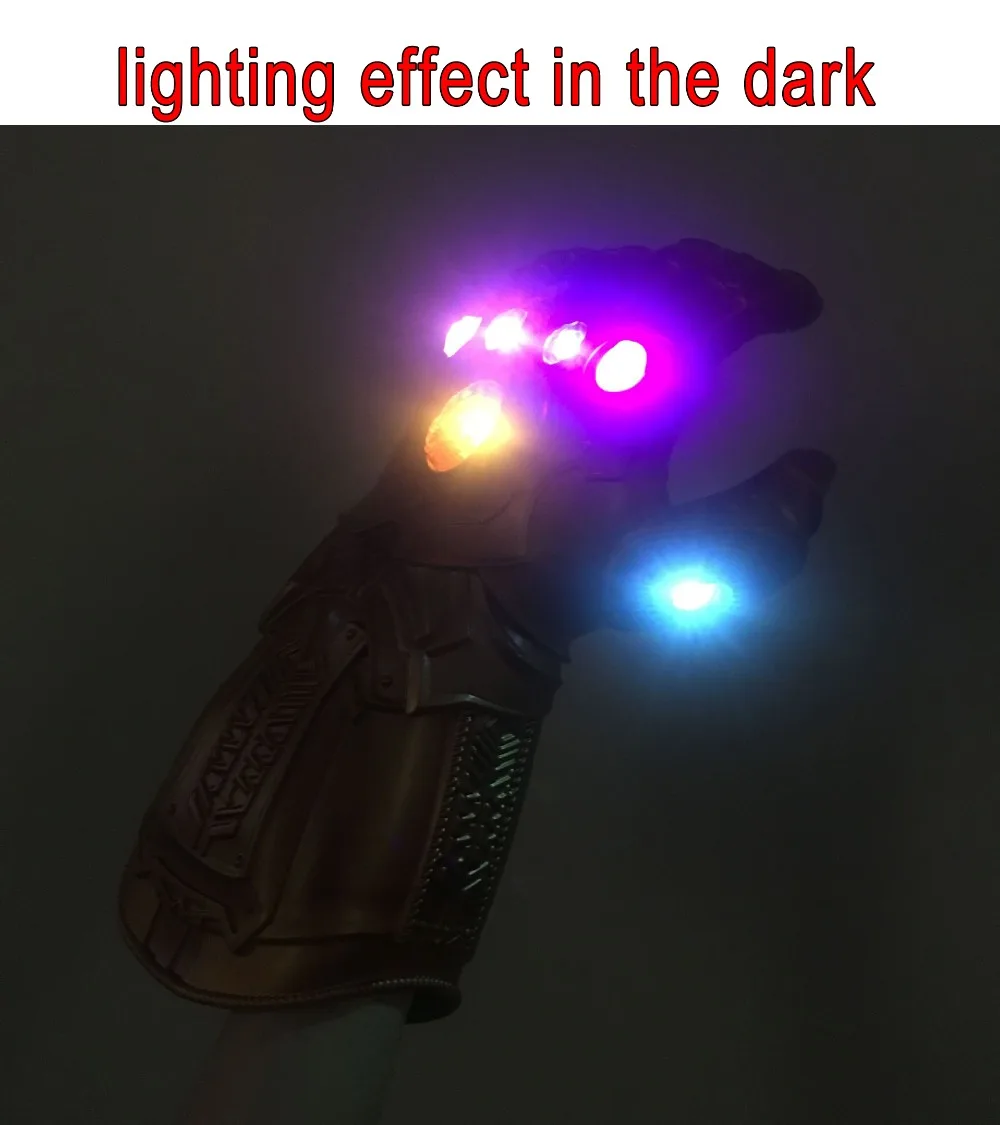 Avengers Endgame Thanos Infinity Gauntlet Gloves Stone Movable Led Light Infinity War Glove Avengers Thanos Glove Hand Wear  (2)