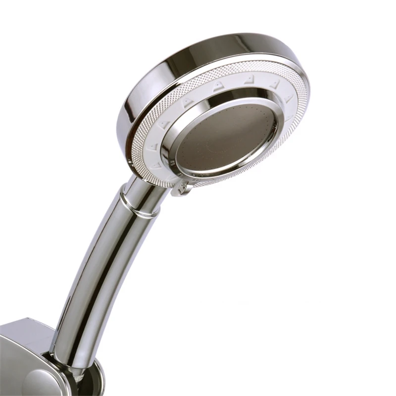 

3 Modes Silver Bathroom Handheld Rainfall Shower Head Durable Water Saving Single Head Bath Showerhead