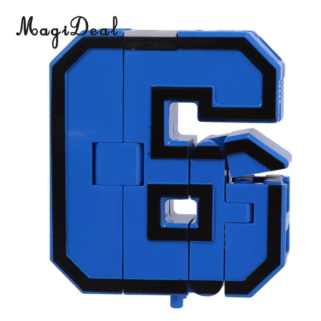 MagiDeal 1Set Numbers Armour Team Transform Robot Toy for Kid Role Play Display Toy Math Teaching Prop Boys Great Gift Present