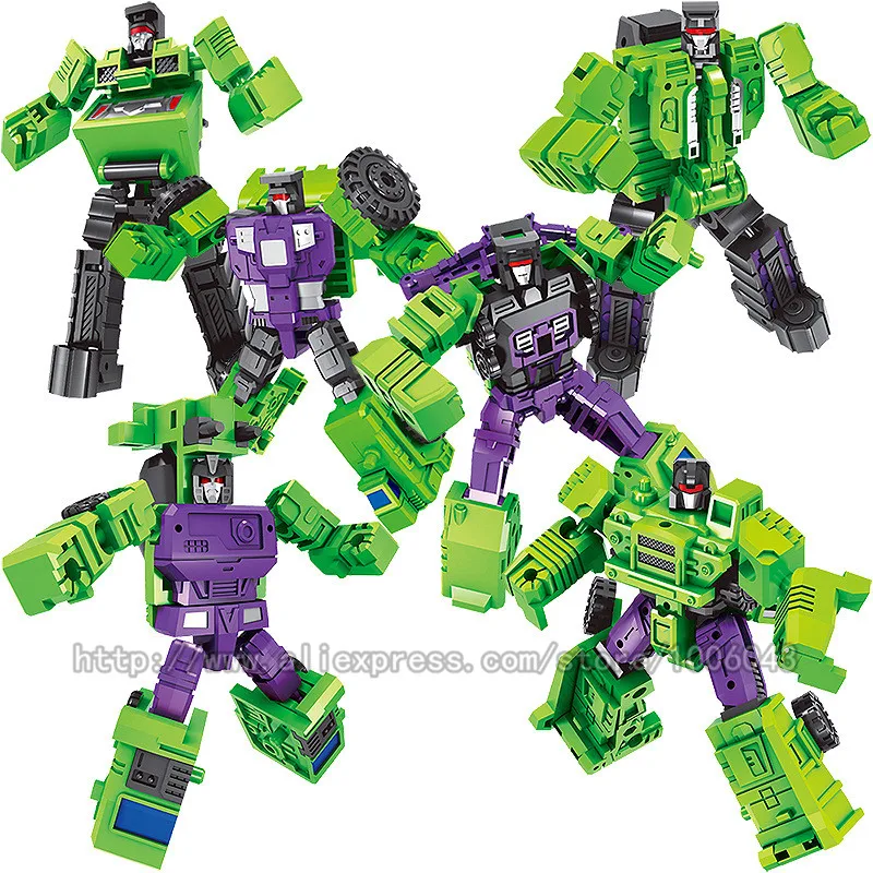 Игрушки трансформеры WEI JIANG 6 в 1 крутая экшн фигурка KO G1 DX9 Аниме Робот автомобиль