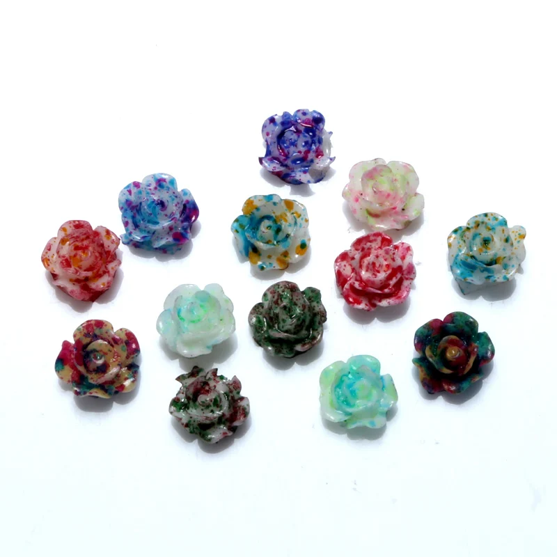 

LF Mixed Resin Flower Decoration Crafts Beads Flatback Cabochon Scrapbooking For Embellishments Kawaii Diy Accessories 100PCS