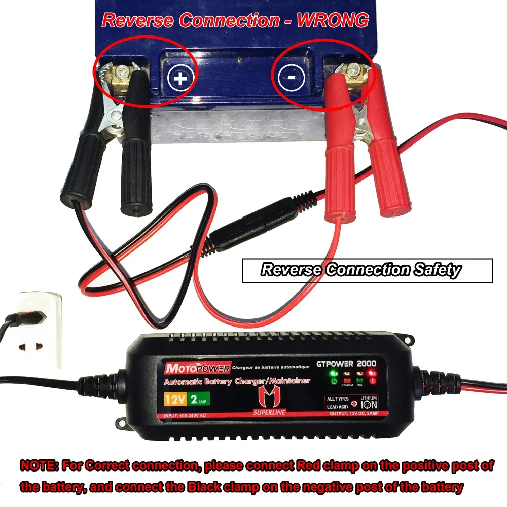 Smart Automatic Battery Charger for Kia Picanto Inteligent 5 Stage