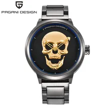 font b 2017 b font Pagani Pirate Skull Style Quartz Men Watches Brand Man Military