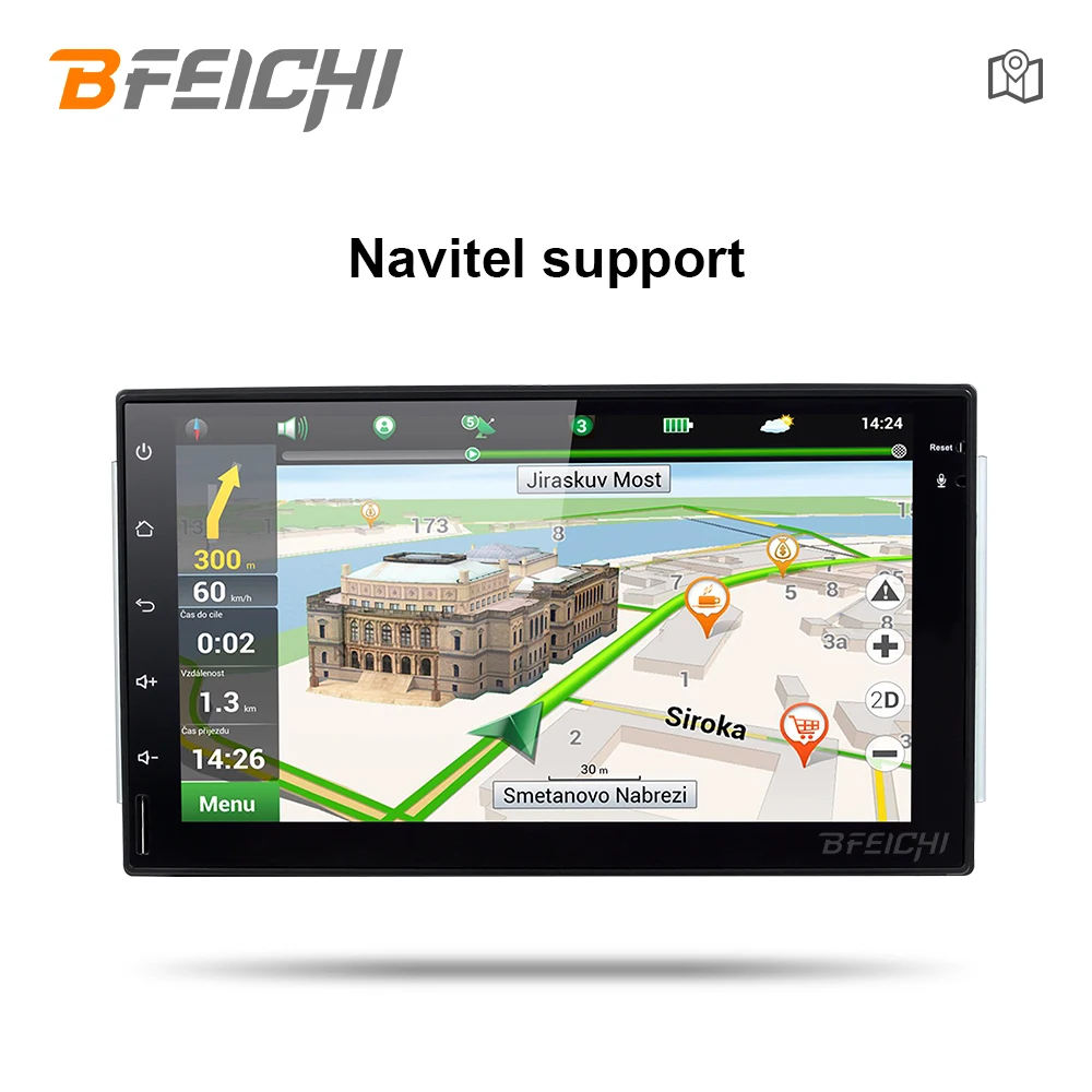 Bfeichi android 7,1 автомобильный dvd gps Навигатор Радио Видео плеер стерео Универсальный радио плеер Автомобильный мультимедийный плеер gps навигация