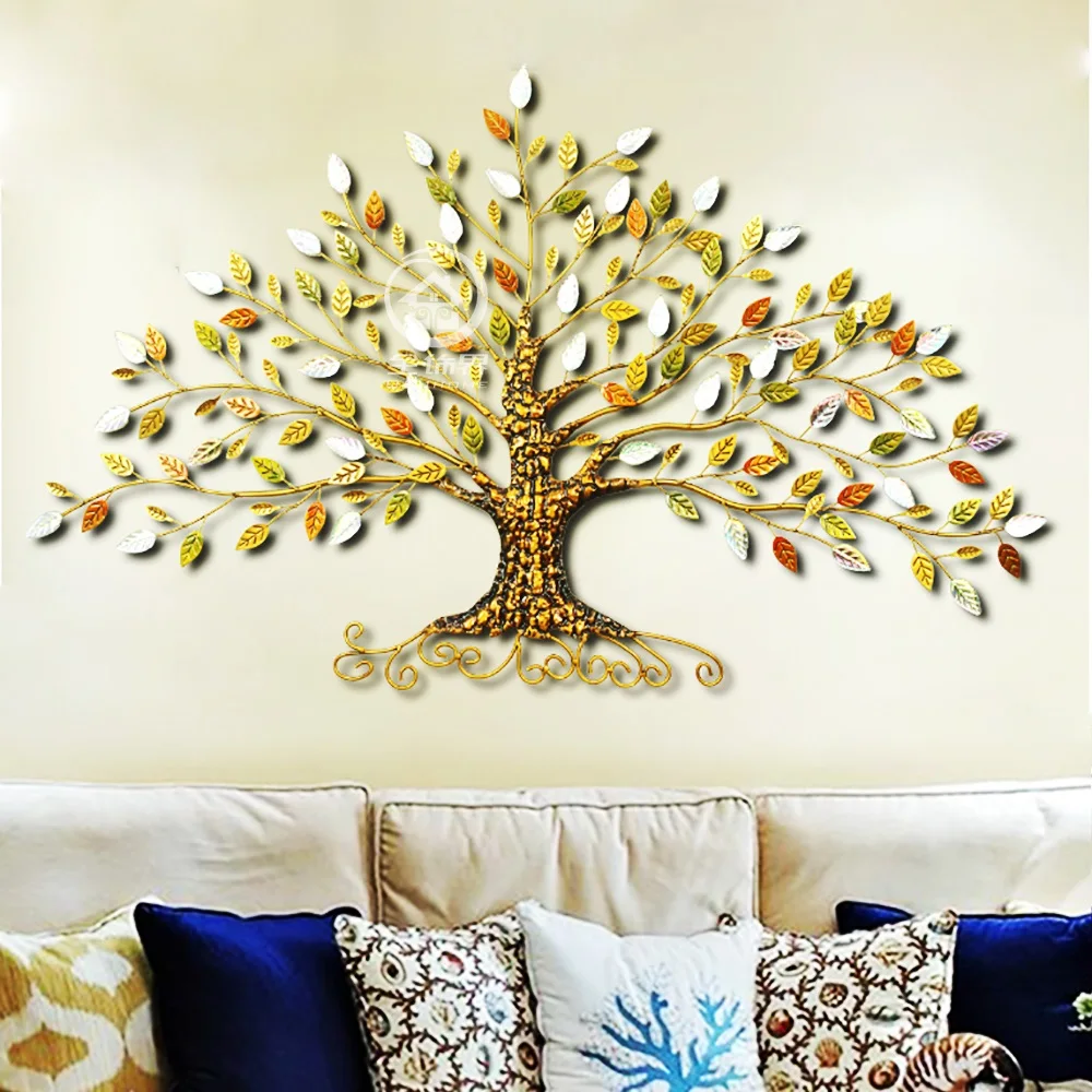 Aliexpress.com : Buy Metal rich tree handpainted iron wall decor life