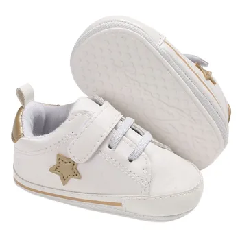 

Baby Sport Style Shoes 4 Colors Non-slip Newborn Crib Shoes Pu leather