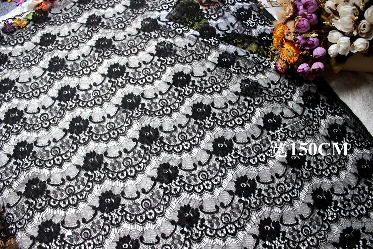 3 ярда 150 см ресницы кружевной отделкой ручной работы DIY одежды рукоделие Швейные аксессуары нижнее белье ткань одежда материал 718