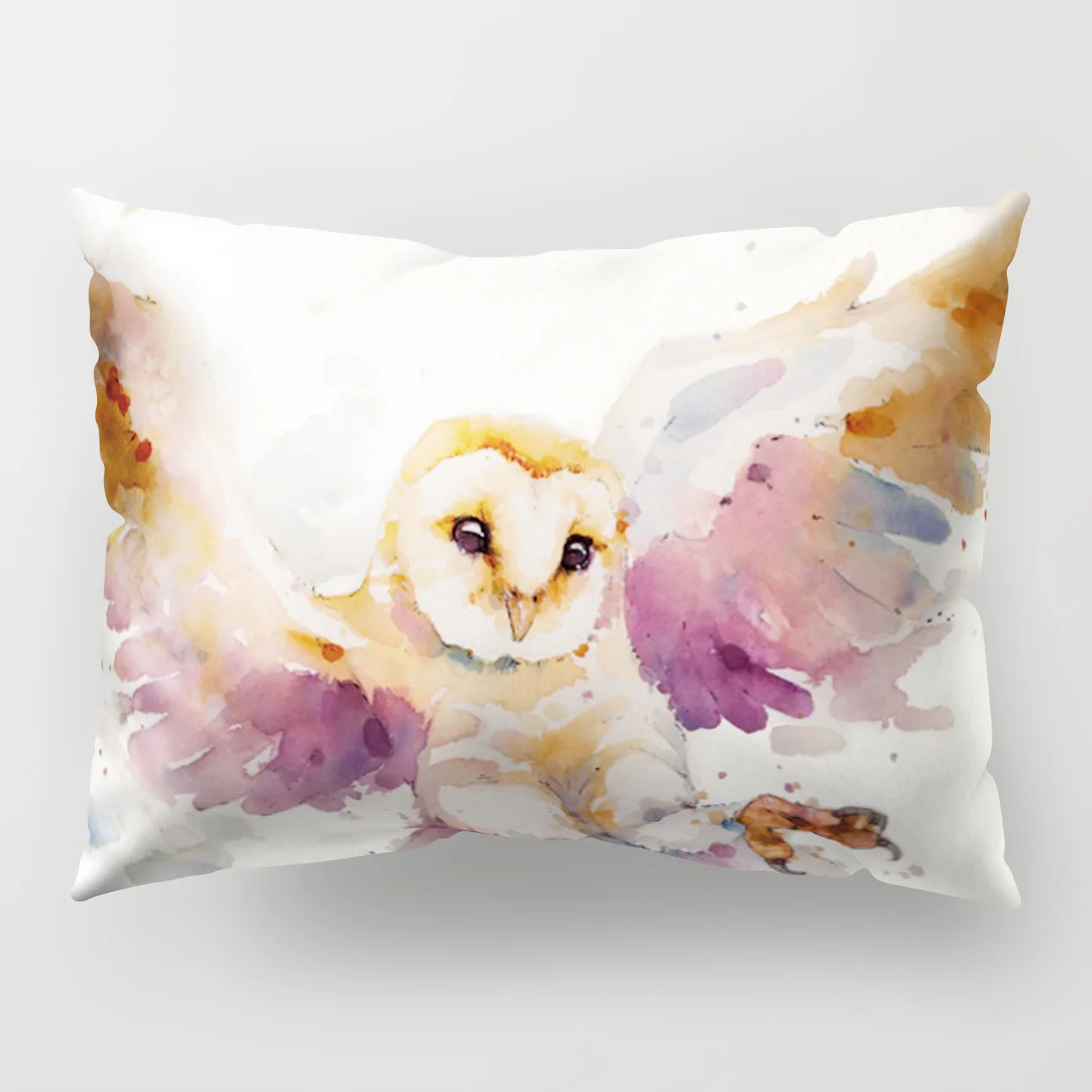 Watercolor Animal Polyester Cushion Cover Soft 30x50cm Cute Bird Owl Deer Print Decorative Pillow Case for Sofa Couch Home Decor - Цвет: 13