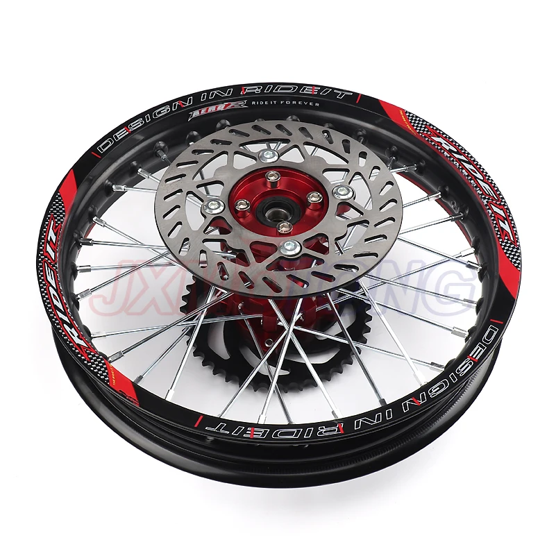 15mm Front 1.60-17 Rear 1.85-14 inch Alloy Wheel Rim with CNC Hub brake disc For KAYO HR-160cc TY150CC Dirt Pit bike 14/17 inch