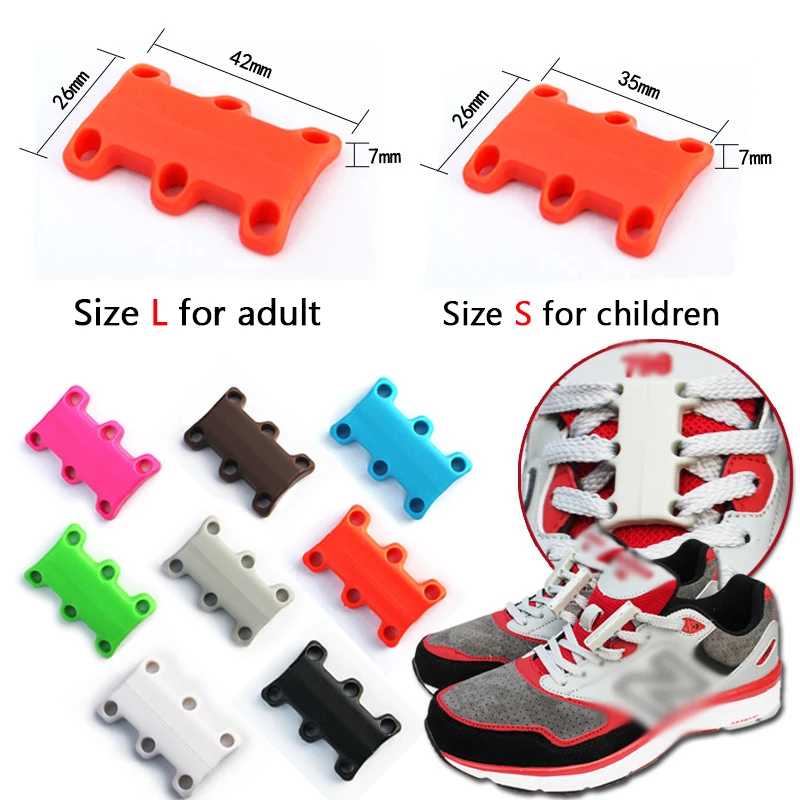 Shoelace 1 Pair 8 Colour Shoelaces Buckle Lazy Closures Laces