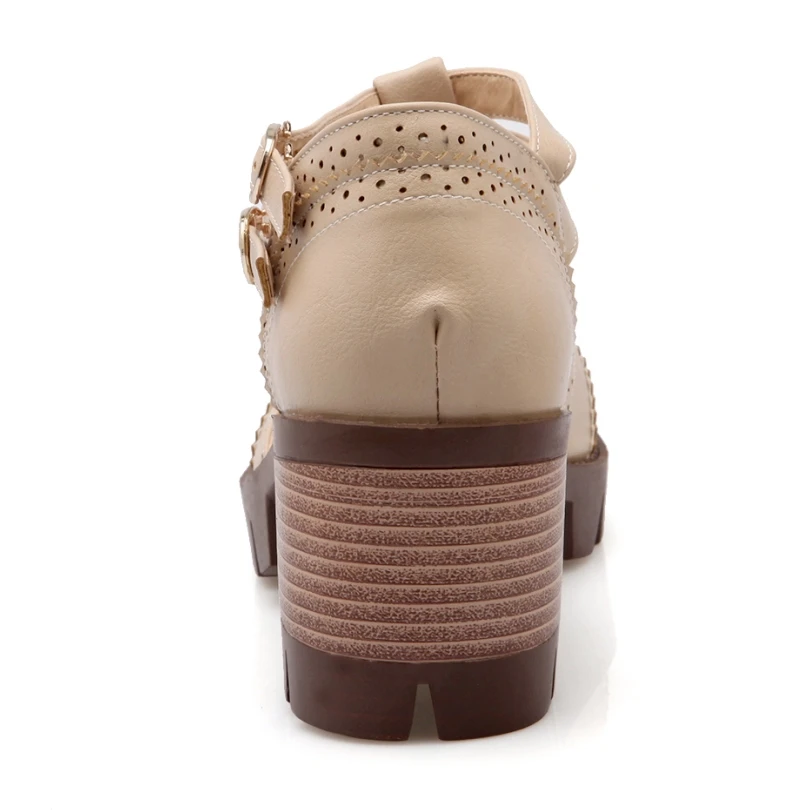 BONJOMARISA/большие размеры; летние женские туфли в римском стиле с Т-образным ремешком на массивном каблуке; женская уличная Повседневная обувь; женские сандалии-гладиаторы