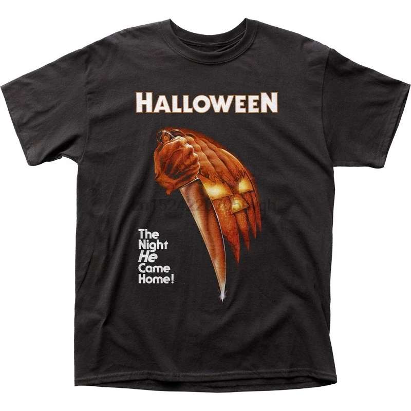 

Funny Shirts O-Neck Men Short Sleeve Tall Michael Myers Halloween Movie The Night He Came Home T Shirt