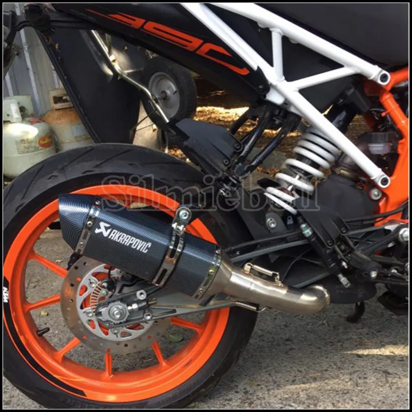 Escape Akrapovic выхлопная труба мотоцикла для KTM DUKE 390 RC390 125 RC 250 RC12 без шнуровки средняя