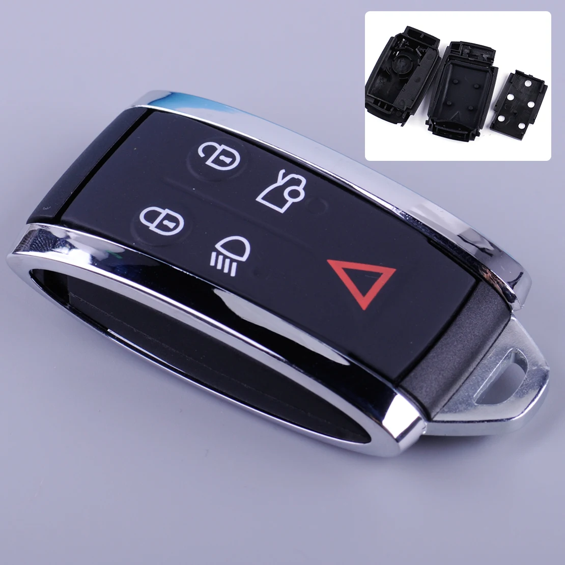 

CITALL Car Styling 5 Button Remote Smart Key Fob Shell Case Housing Fit For Jaguar X-Type S-Type XF XK XKR