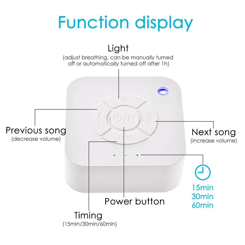 USB Rechargeable Timed Shutdown Sleeping Machine