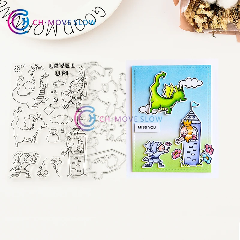 

dinosaur Metal Cutting Dies or Transparent Clear Stamp for DIY Scrapbooking/photo album Decorative Card making
