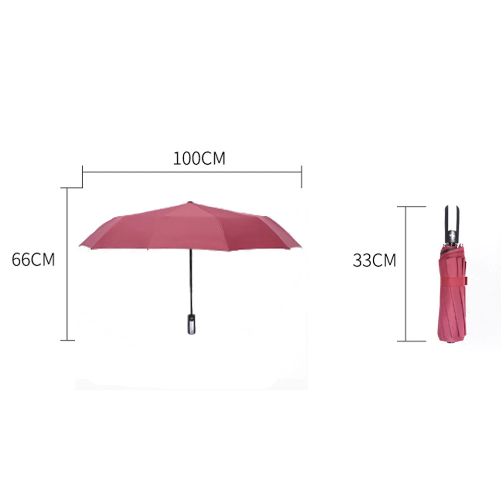 Автоматический зонтик винно-красный складывающийся зонтик автоматический открывающийся и закрывающийся Зонт портативный домашний продукт