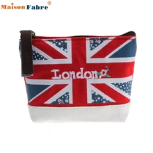 High quality Union Jack Embroidered Admission Package Canvas Coin Purse Hand Bag