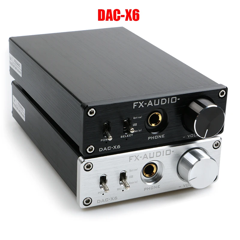 Kopen FX AUDIO DAC X6 HiFi 2.0 Digitale Audio Decoder DAC Input USB Coaxiale Optische Uitgang RCA Versterker 24Bit  96KHz DC12V