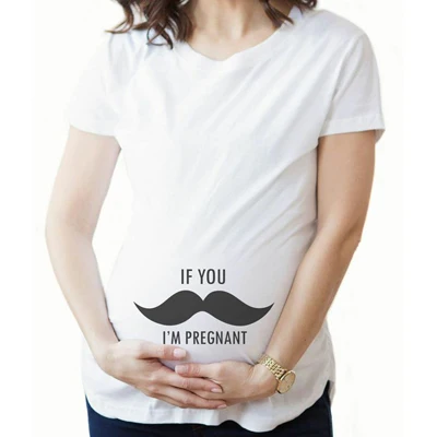 Summer Letter Pregnant Maternity T Shirts Shorts Casual Pregnancy Clothes Funny For Pregnant Women Marternity Clothing Cotton - Цвет: 14