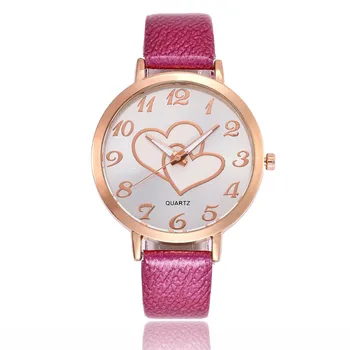 

2019 Minimalist Bracelet Women For Dropshipping New Sweet Heart Women Watch Leather Quartz Numerals Hand Clock