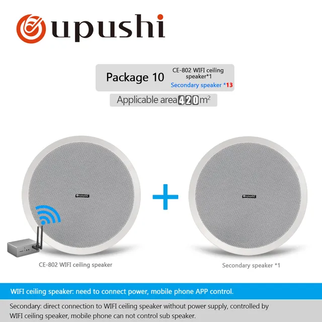 Oupushi Ce802 10 20w Wifi In Ceiling Speaker To Home Theater