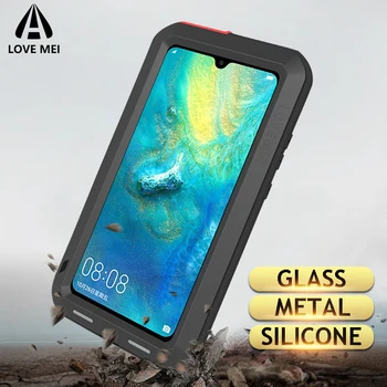 

Love Mei Metal Case For Huawei Mate 20 Lite Mate 10 Pro P20 P30 Pro Nova 4 4E Shockproof Anti-Fall Phone Cover Rugged Armor Case