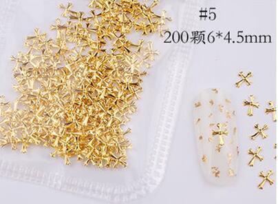 Mixed 3D DIY Hollow Metal Frame For Nail Art Decor Geometry Golden Tips DIY Nail Art Tools Fashion Nail Studs P3R#