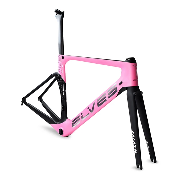 Велосипедный карбоновый дорожный велосипед quadro carbono Марко bicicleta cadre velo de route en carbone quadro de bicicleta cadre velo - Цвет: pink