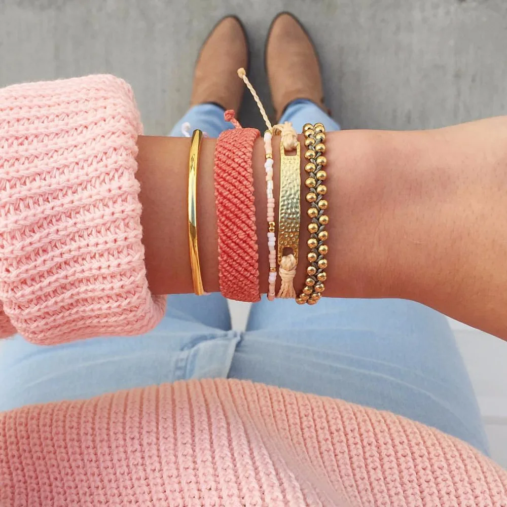 

Brand vsco girl Colorful Summer Style Bohemia Bracelet for Women Handmade Braided original boho Bracelets Trendy Classic Jewelry