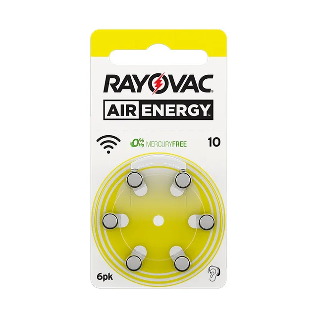 60 шт. батареи Rayovac Air Energy для слухового аппарата 312 13 10 675 PR41 U батарея слуховых