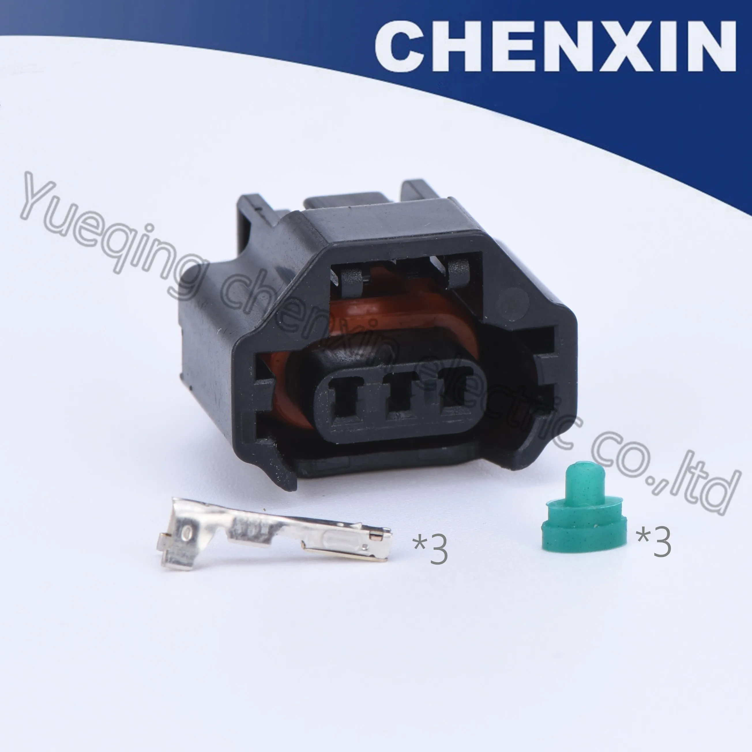 Black 3 pins car waterproof auto connector (1.0) female Air