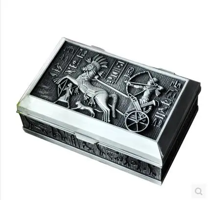 Egyptian Style Sall Size Alloy Metal Jewelry Storage Box Earring Storage Container Tin Box For Girl's Gift Z037 - Image 6