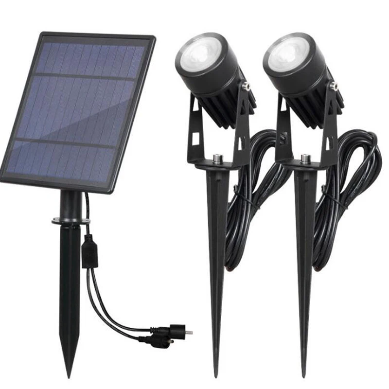 Lâmpada de Parede Destaque para Jardim Luz para Decoração do Jardim ao ar Solar Livre Duplo-headed Holofotes Quintal Gramado Luz Dropshipping 6w Led 3 duplo-headed holofotes destaque para jardim quintal gramado luz dropshipping