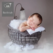 Новорожденный реквизит для фотосъемки корзина для ребенка фоторамка помощник Детский рисунок с Луной Детская ванна реквизит