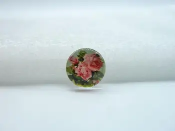 

10pcs 12mm Handmade Photo Glass Cabochons (Flower) GB11-25