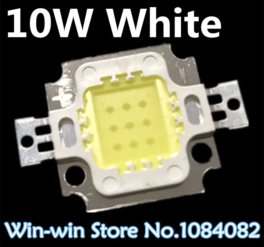 

100pcs/lot 10W LED 10W white 450-550LM LED Bulb IC SMD Lamp Light Daylight white High Power LED 6000-6500K