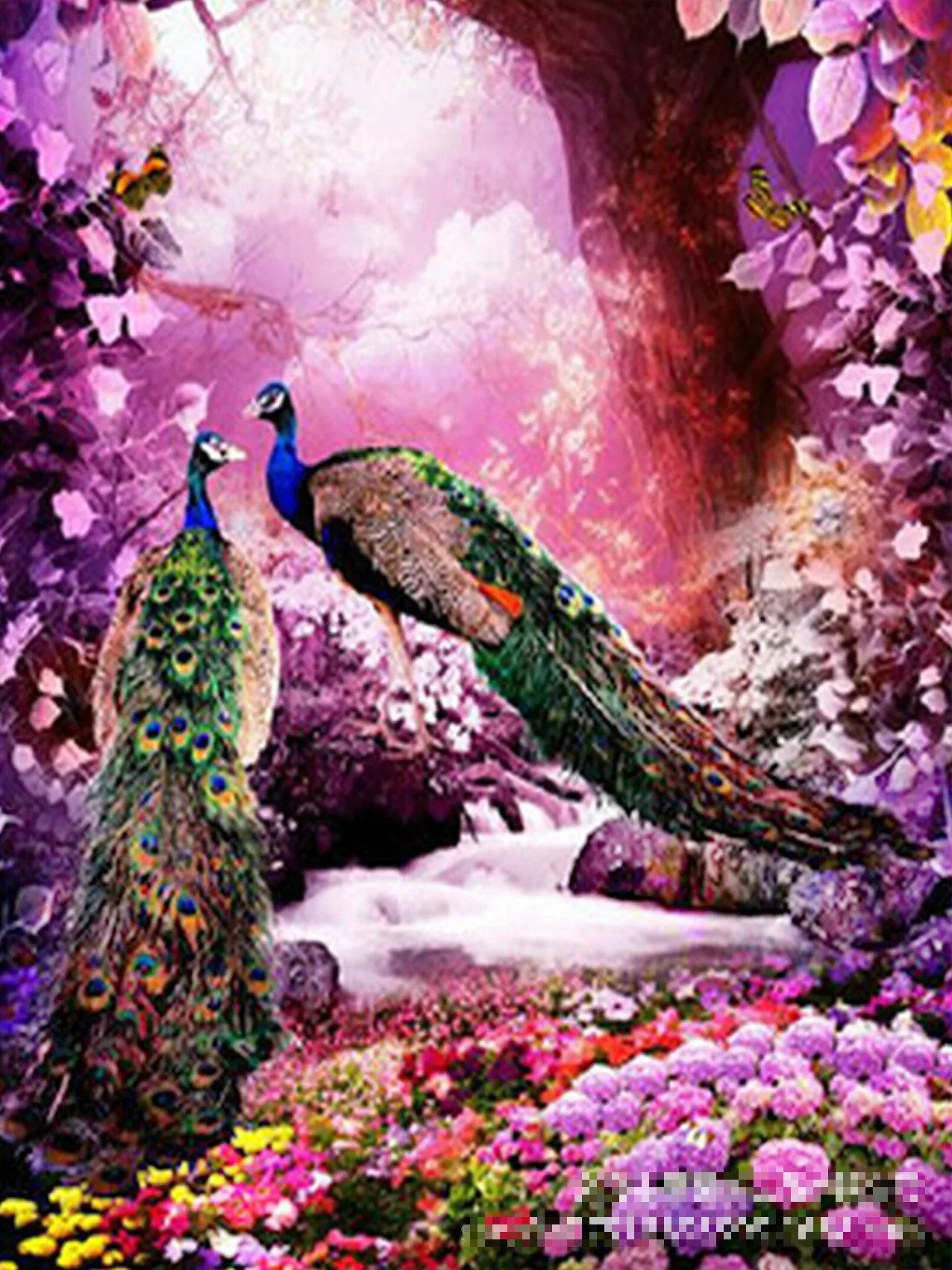 

Full Embroidered Living Room Decoration Home Arts Crafts DIY 5D Diamond Painting Resin Square Diamonds Love Peacock