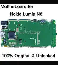 Well worked unlocked Original Motherboard For Nokia Lumia N8 motherboard WCDMA main board Logic Board
