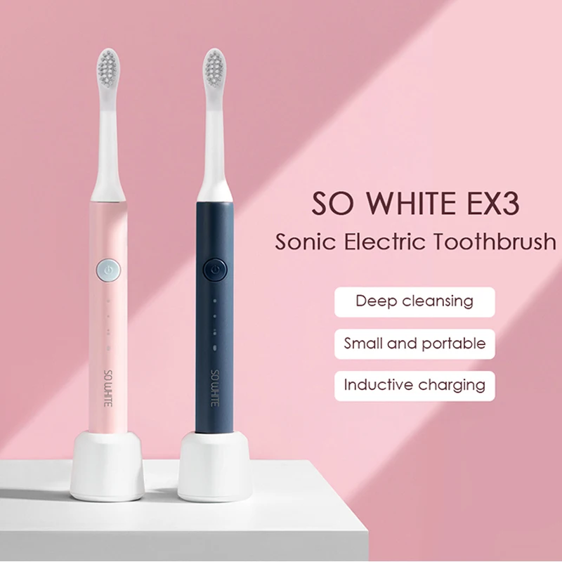 Электрическая зубная щетка SO WHITE EX3 водонепроницаемая ультразвуковая