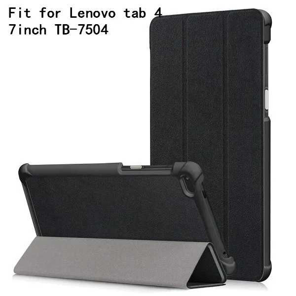 Чехол книжка для Lenovo Tab4 Tab 4 7 inch TB 7504 7504F ТБ 7504X (2017) умный чехол (2017 выпуск) +