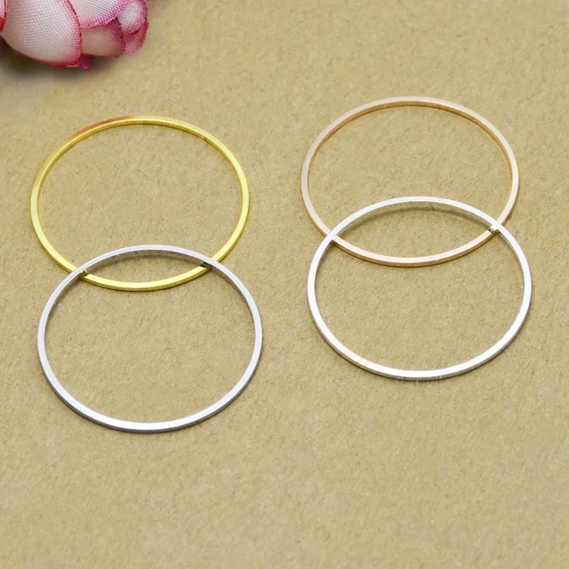 20pcs ZHU RU 24*1mm surround Donuts swim key ring Round circle shape Charms Making earring Clothes bag shoes jewelry accessories | Украшения