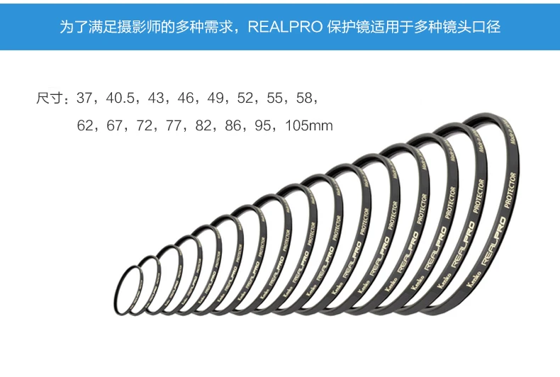 KENKO 77 мм REALPRO защитные очки тонкий фильтр объектива протектор для Canon Nikon 24-105 24-70 70-200 водонепроницаемый и маслостойкий