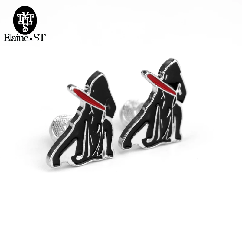 

Free Shipping Black Vader Figure Cufflinks Star Wars Men Cuff Link Metal Enamel High Quality Charm Cuff Star Wars Black Military