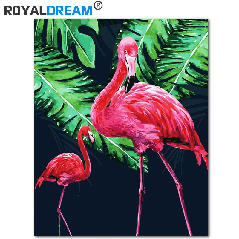 ROYALDREAM фейерверк DIY живопись по номерам Акриловая Краска ручная роспись маслом на