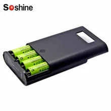 Soshine E3S ЖК-дисплей сменные батареи банк питания Профессиональное зарядное устройство для 4 шт. 18650 батареи черный Высокое качество
