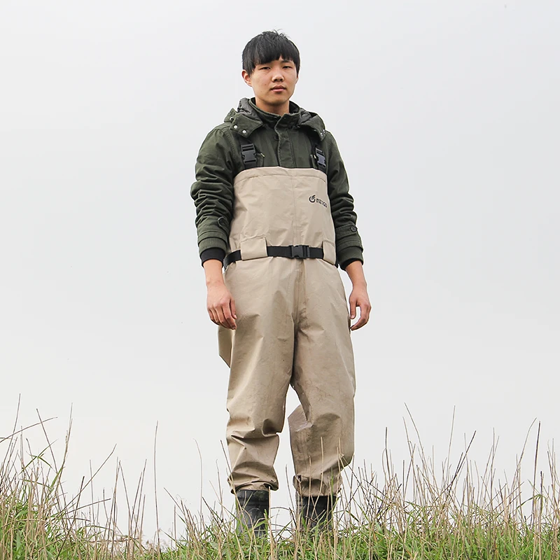 breathable fishing waders, high quality pesca waders trango chest waders with stocking foot (3)