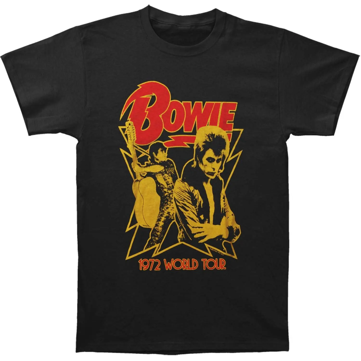 David Bowie 1972 World Tour Мягкая футболка|Футболки| |