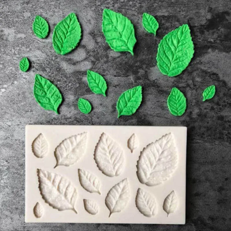 

Rose Leaves Embellisment Fondant Silicone Mould Cake Decor Sugar Chocolate Mold